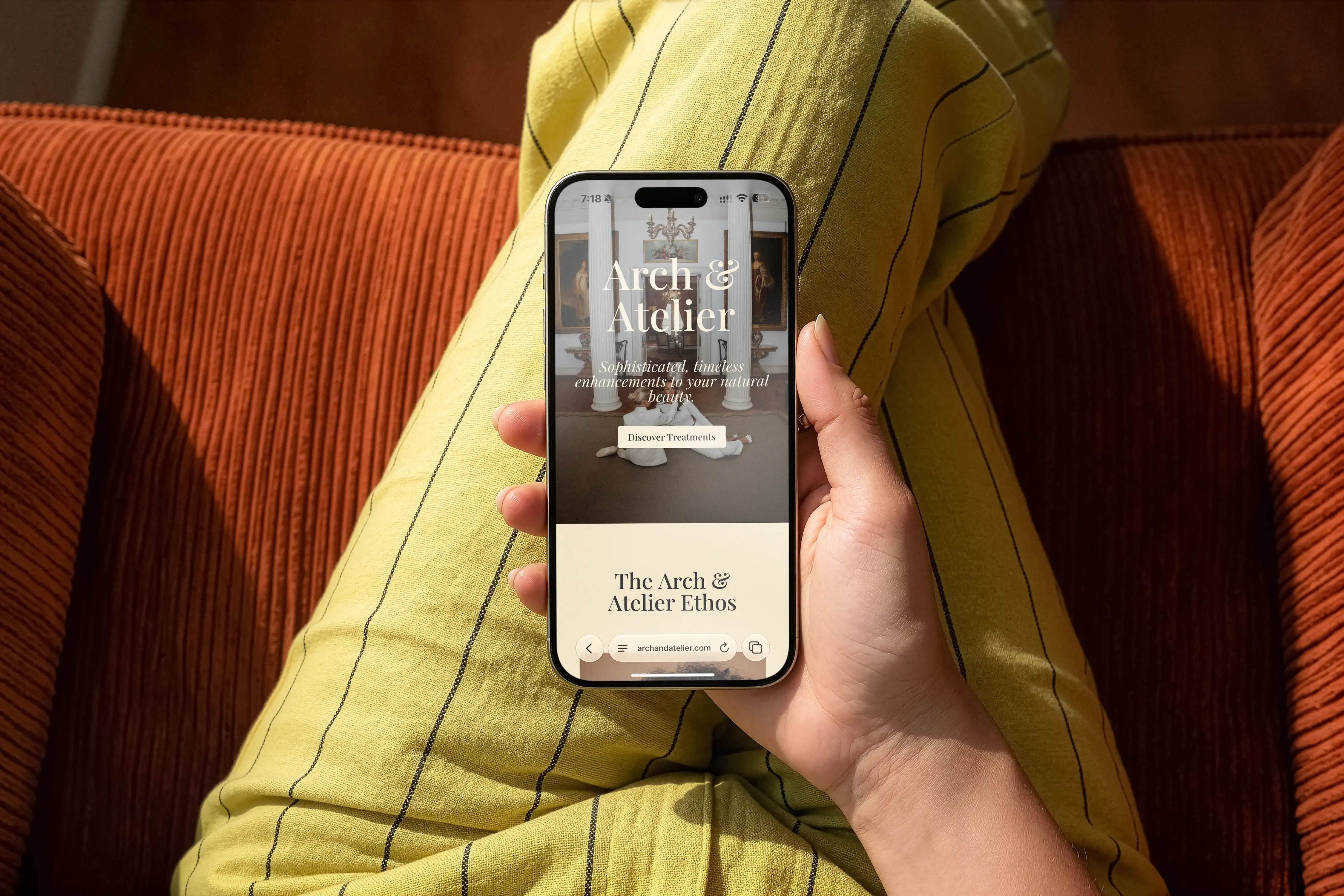 The Arch & Atelier website on desktop